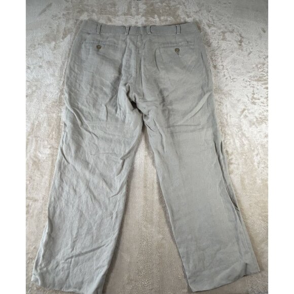 Lauren Ralph Lauren 100% Linen Pants Mens Beige Tan Sz 36 W X 29 L Zip Fly - Picture 9 of 10